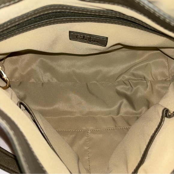 🔥SALE Cole Haan Woven Flap Shoulder Messenger Bag w/Crossbody Strap Olive Green - Picture 6 of 12